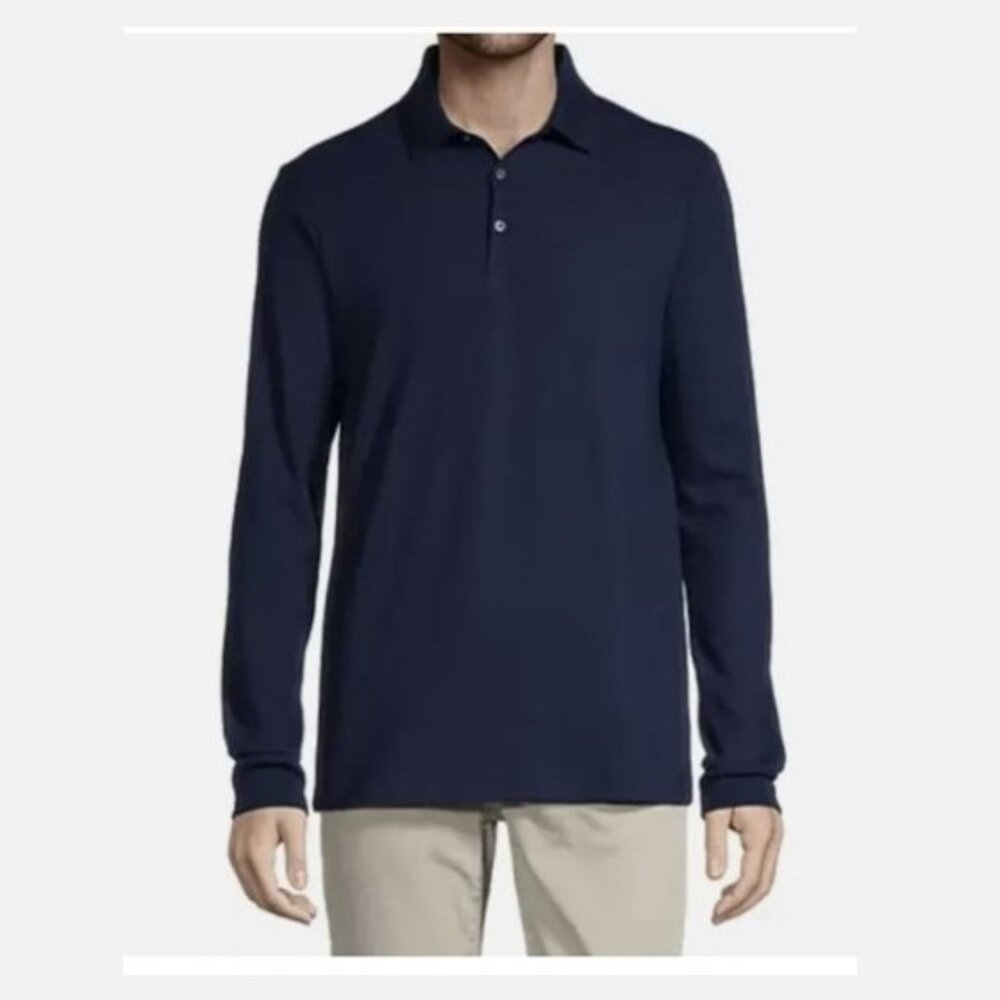 Polo Shirt, Men’s Navy Blue, Super Soft, Size Large